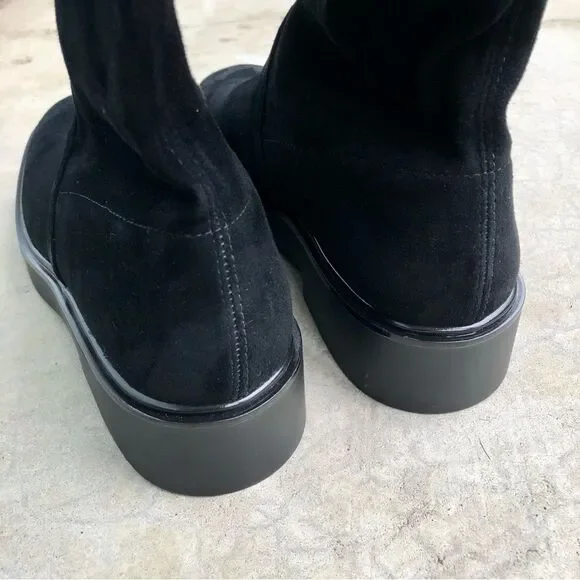 Stuart Weitzman Mara OTK Over the Knee Suede Boots Platform Thigh High Black 8 - Picture 10 of 12